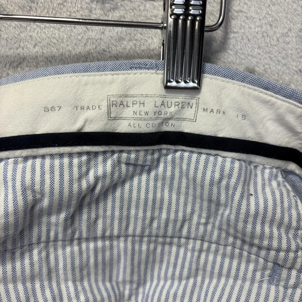 Vintage Y2K Polo Ralph Lauren Chino Shorts Mens 46 Blue Preppy Old Money Coastal